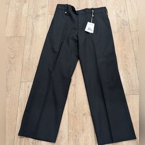 $1550 Mens Burberry Wool Blend Trousers Pants Black 52 US 36